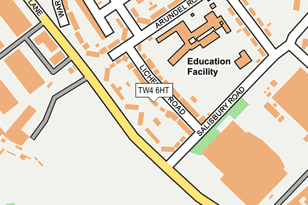 TW4 6HT map - OS OpenMap – Local (Ordnance Survey)