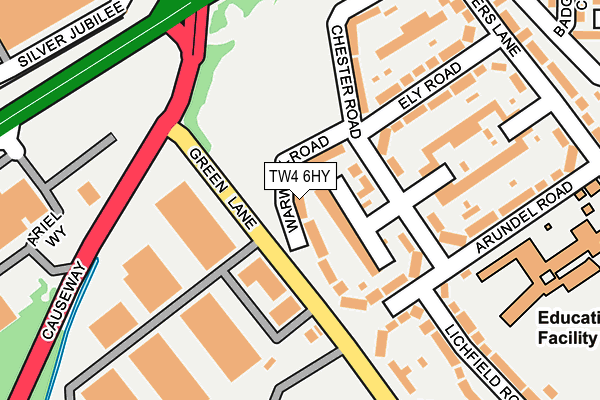 TW4 6HY map - OS OpenMap – Local (Ordnance Survey)