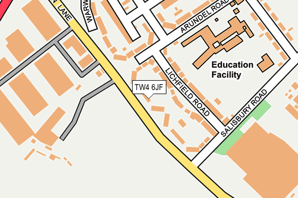 TW4 6JF map - OS OpenMap – Local (Ordnance Survey)