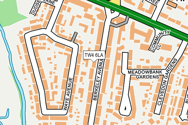 TW4 6LA map - OS OpenMap – Local (Ordnance Survey)