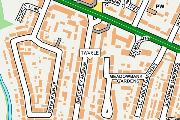 TW4 6LE map - OS OpenMap – Local (Ordnance Survey)