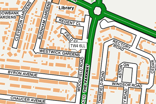 TW4 6LL map - OS OpenMap – Local (Ordnance Survey)