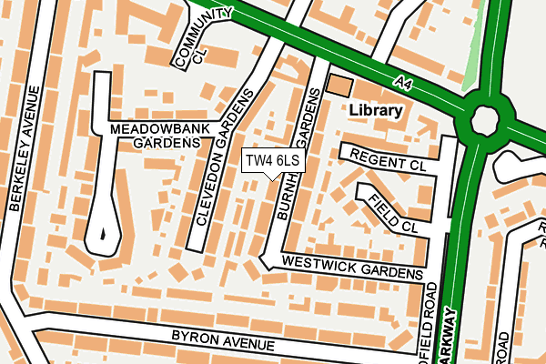 TW4 6LS map - OS OpenMap – Local (Ordnance Survey)