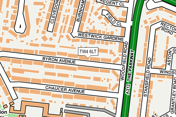 TW4 6LT map - OS OpenMap – Local (Ordnance Survey)