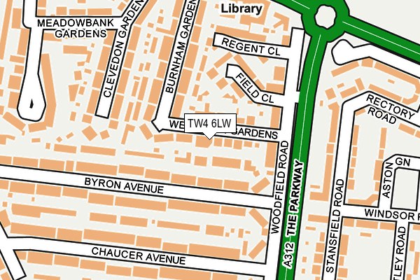 TW4 6LW map - OS OpenMap – Local (Ordnance Survey)