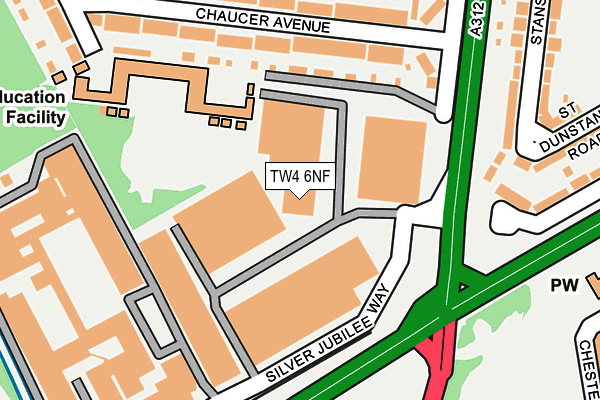 TW4 6NF map - OS OpenMap – Local (Ordnance Survey)