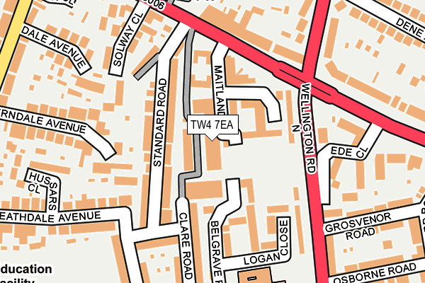 TW4 7EA map - OS OpenMap – Local (Ordnance Survey)
