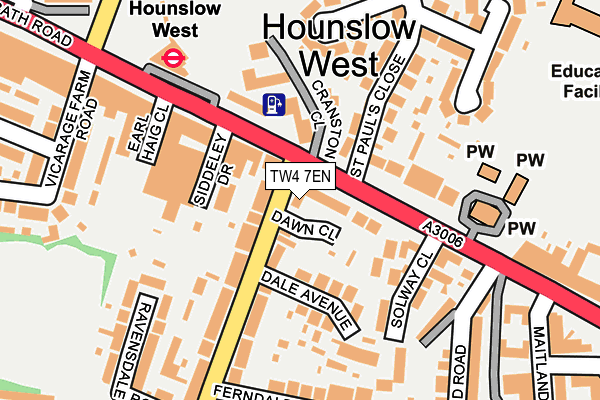 TW4 7EN map - OS OpenMap – Local (Ordnance Survey)