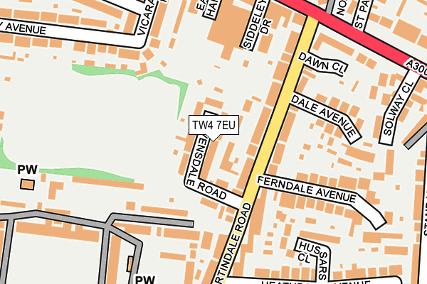 TW4 7EU map - OS OpenMap – Local (Ordnance Survey)