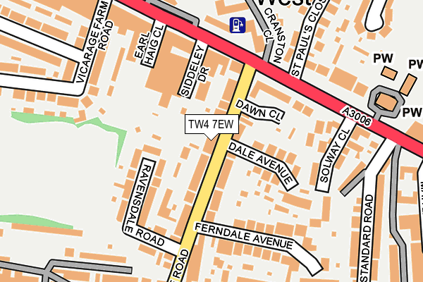 TW4 7EW map - OS OpenMap – Local (Ordnance Survey)