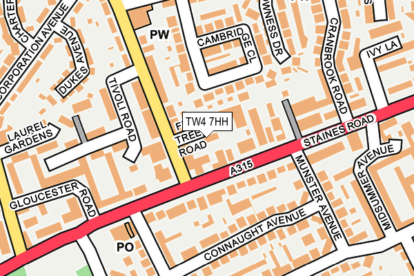 TW4 7HH map - OS OpenMap – Local (Ordnance Survey)