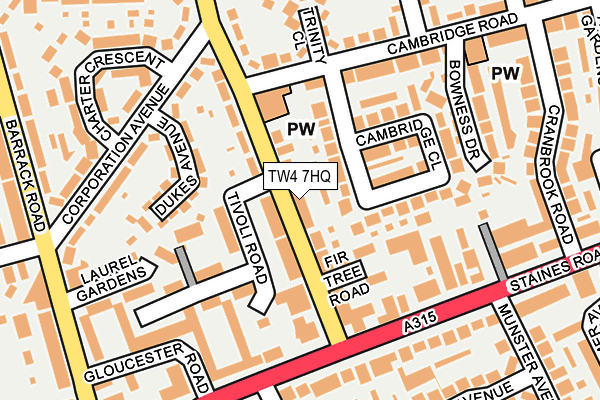 TW4 7HQ map - OS OpenMap – Local (Ordnance Survey)