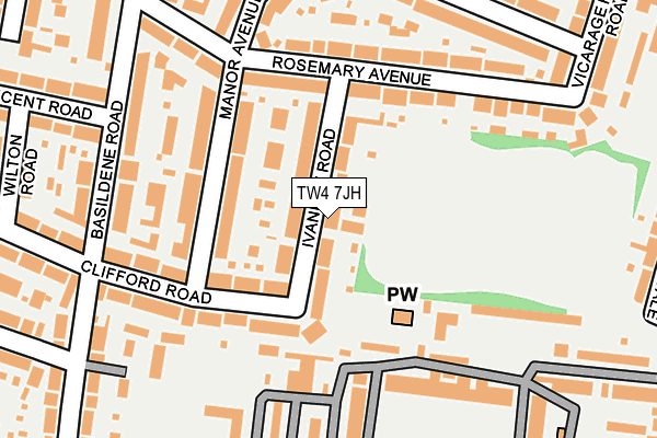 TW4 7JH map - OS OpenMap – Local (Ordnance Survey)