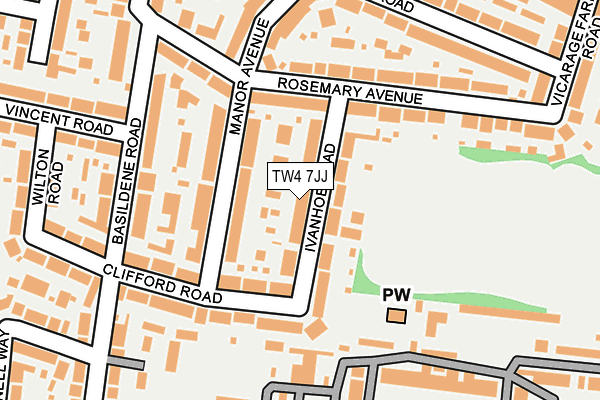 TW4 7JJ map - OS OpenMap – Local (Ordnance Survey)