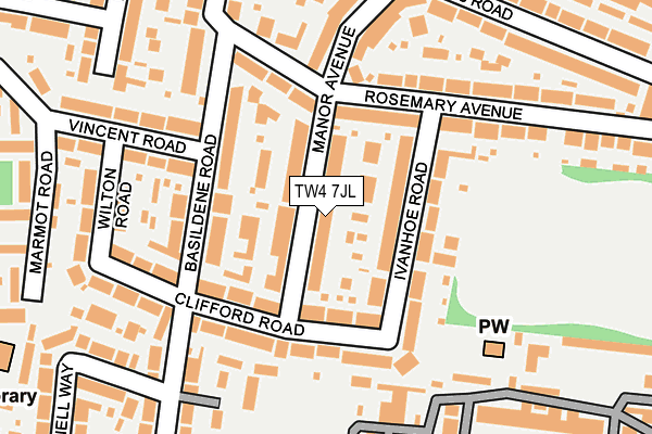 TW4 7JL map - OS OpenMap – Local (Ordnance Survey)
