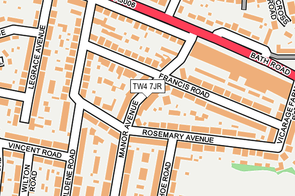 TW4 7JR map - OS OpenMap – Local (Ordnance Survey)