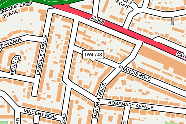 TW4 7JS map - OS OpenMap – Local (Ordnance Survey)