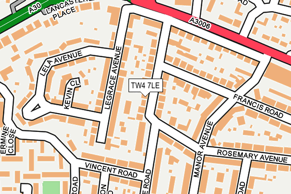 TW4 7LE map - OS OpenMap – Local (Ordnance Survey)