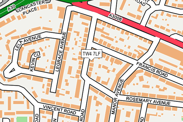 TW4 7LF map - OS OpenMap – Local (Ordnance Survey)