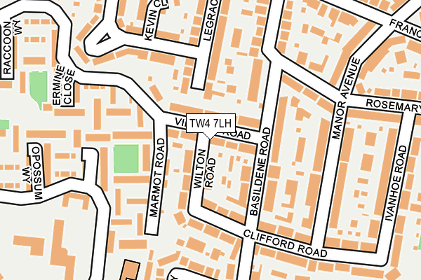 TW4 7LH map - OS OpenMap – Local (Ordnance Survey)