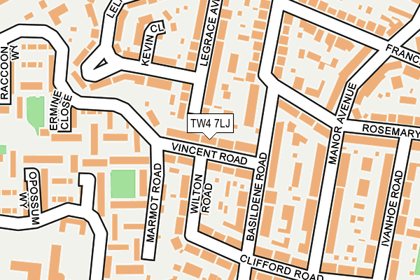 TW4 7LJ map - OS OpenMap – Local (Ordnance Survey)