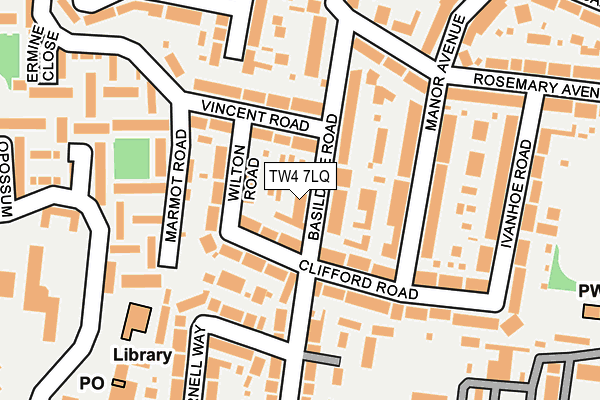 TW4 7LQ map - OS OpenMap – Local (Ordnance Survey)