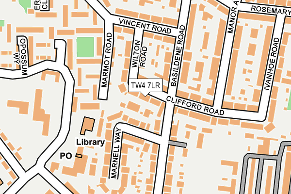 TW4 7LR map - OS OpenMap – Local (Ordnance Survey)