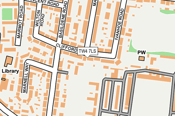 TW4 7LS map - OS OpenMap – Local (Ordnance Survey)