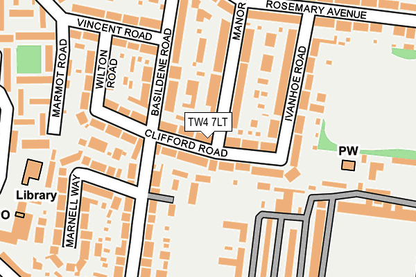 TW4 7LT map - OS OpenMap – Local (Ordnance Survey)