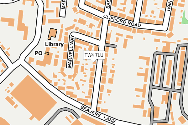 TW4 7LU map - OS OpenMap – Local (Ordnance Survey)