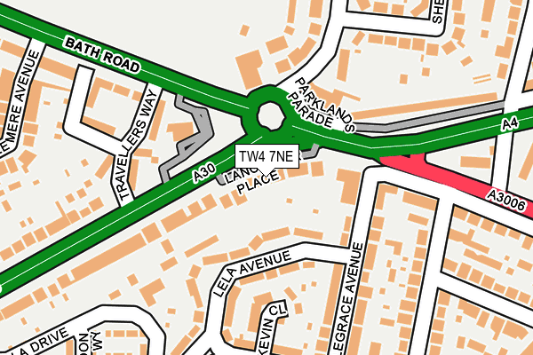 TW4 7NE map - OS OpenMap – Local (Ordnance Survey)