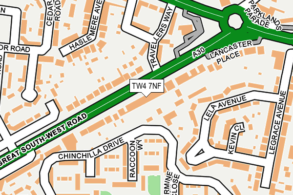 TW4 7NF map - OS OpenMap – Local (Ordnance Survey)