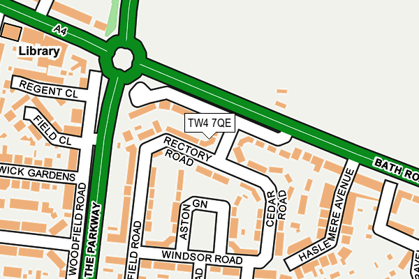 TW4 7QE map - OS OpenMap – Local (Ordnance Survey)
