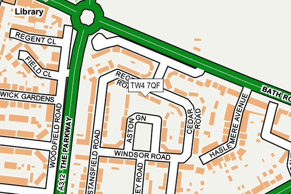 TW4 7QF map - OS OpenMap – Local (Ordnance Survey)