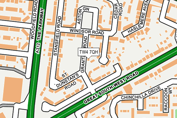 TW4 7QH map - OS OpenMap – Local (Ordnance Survey)