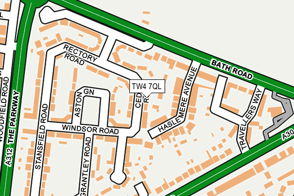TW4 7QL map - OS OpenMap – Local (Ordnance Survey)
