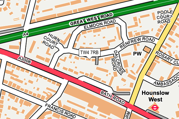 TW4 7RB map - OS OpenMap – Local (Ordnance Survey)