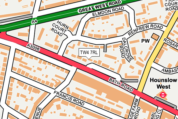 TW4 7RL map - OS OpenMap – Local (Ordnance Survey)