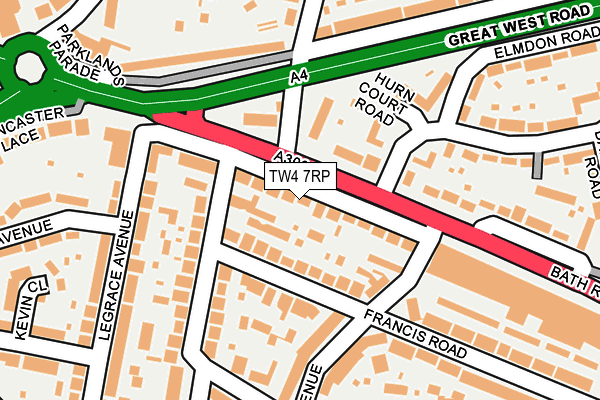 TW4 7RP map - OS OpenMap – Local (Ordnance Survey)