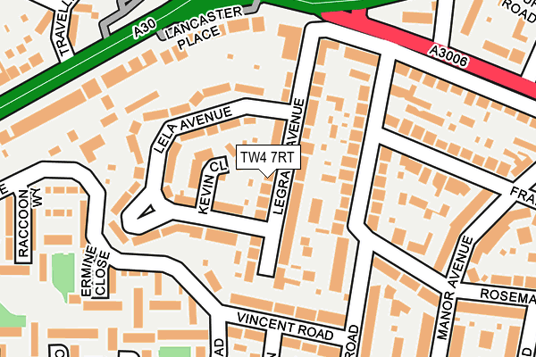TW4 7RT map - OS OpenMap – Local (Ordnance Survey)