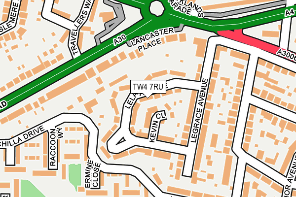 TW4 7RU map - OS OpenMap – Local (Ordnance Survey)