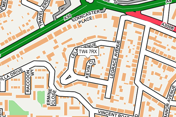 TW4 7RX map - OS OpenMap – Local (Ordnance Survey)
