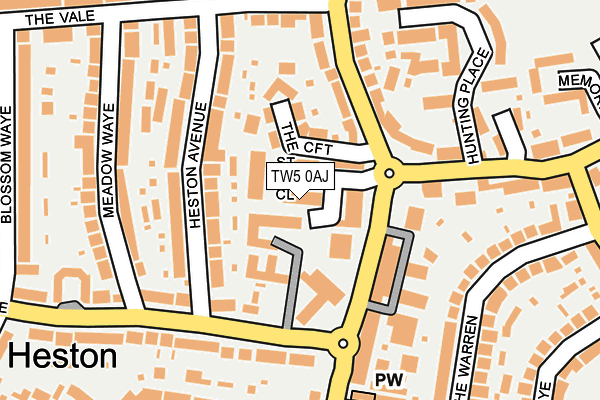 TW5 0AJ map - OS OpenMap – Local (Ordnance Survey)