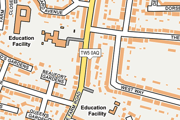 TW5 0AQ map - OS OpenMap – Local (Ordnance Survey)