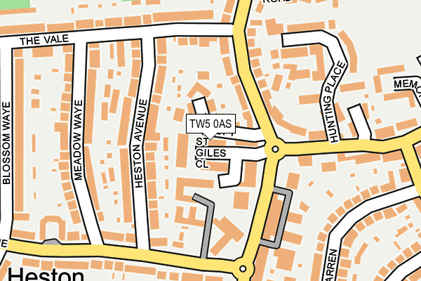 TW5 0AS map - OS OpenMap – Local (Ordnance Survey)