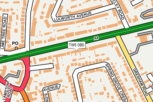 TW5 0BS map - OS OpenMap – Local (Ordnance Survey)