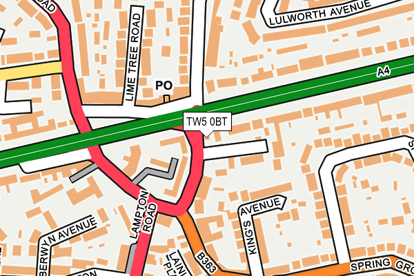 TW5 0BT map - OS OpenMap – Local (Ordnance Survey)