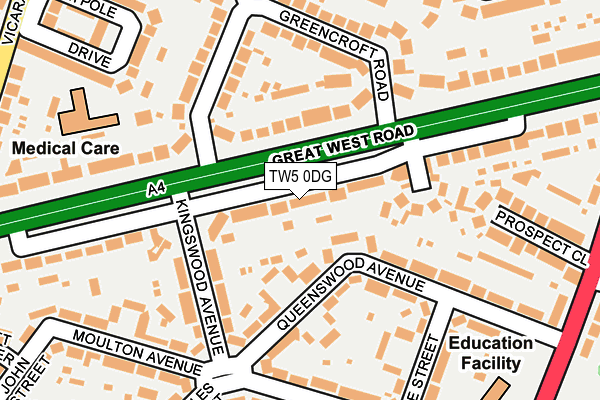 TW5 0DG map - OS OpenMap – Local (Ordnance Survey)