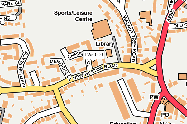 TW5 0DJ map - OS OpenMap – Local (Ordnance Survey)