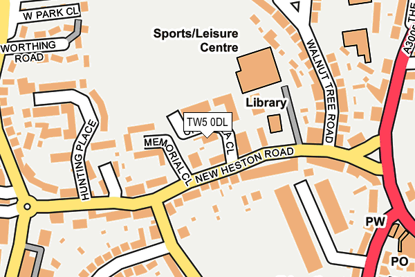 TW5 0DL map - OS OpenMap – Local (Ordnance Survey)